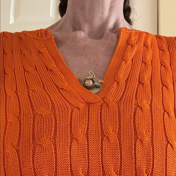 Ralph Lauren Black Label Silk Orange Knit tunic - Picture 8 of 11